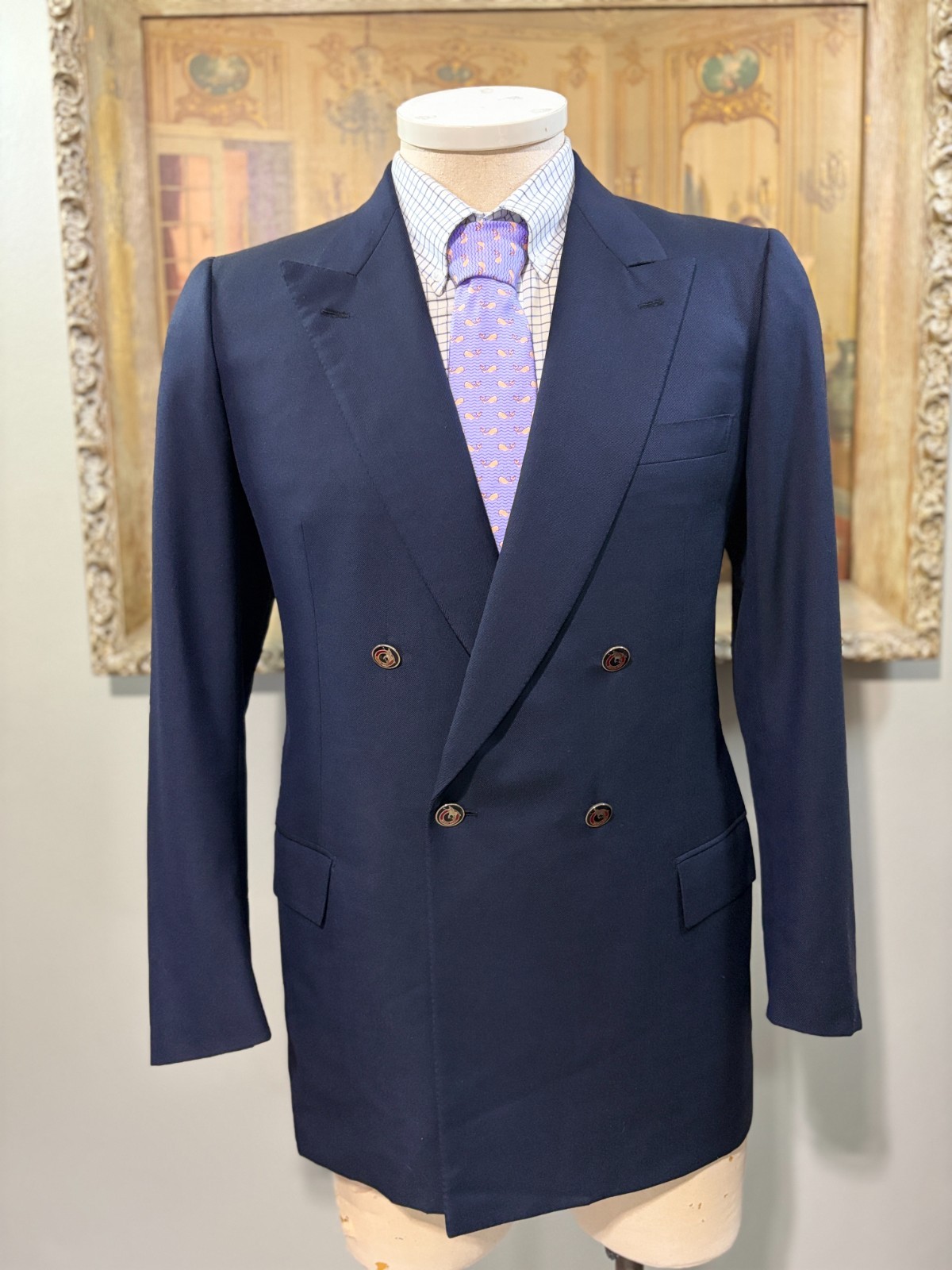 Brioni Roman Style Wool & Cashmere Blazer Jacket 40 42 R - Double Breasted
