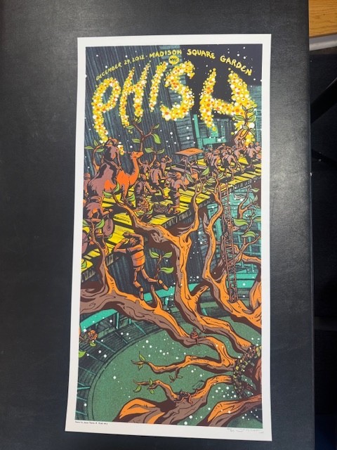 Phish New York City MSG  12/29/12 Poster Print James Flames Show Print - Signed