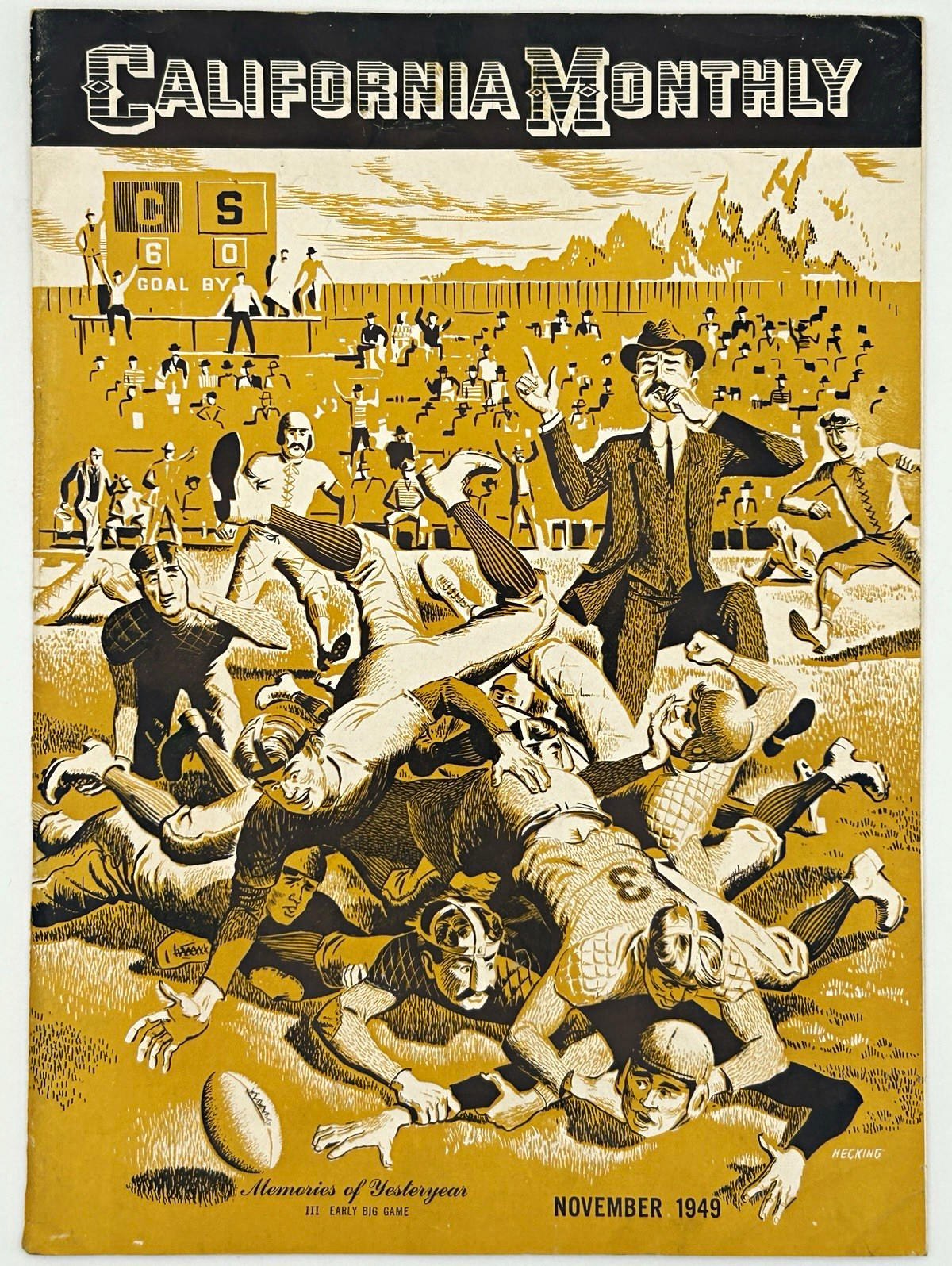 1949 California Monthly UC Berkeley Cal Bears Stanford Big Game Football