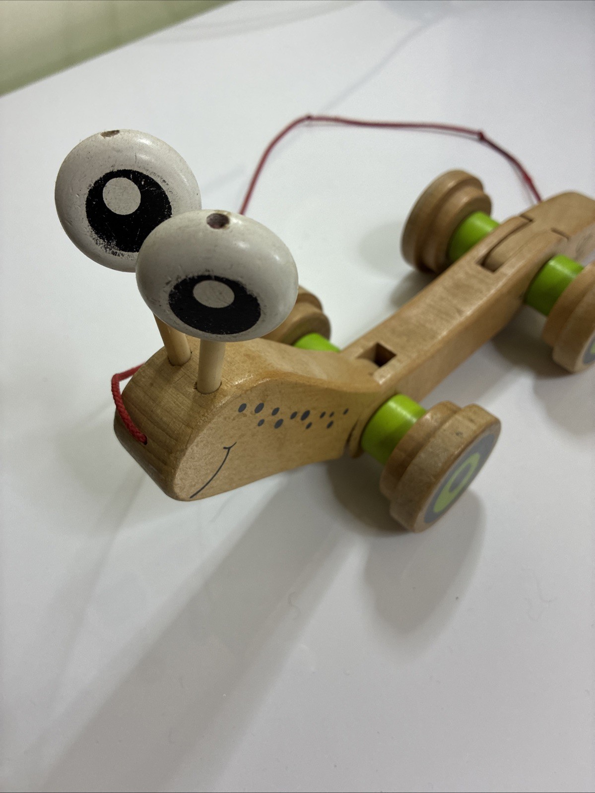 Hape Walk-A-Long Wooden Pull Toy / Toddler Walking Toy Natural Wood