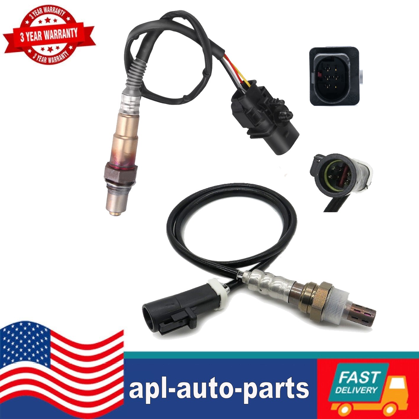2Pcs O2 Oxygen Sensor Up& Down For 2009-2010 Ford Escape & Mazda Tribute 2.5L 