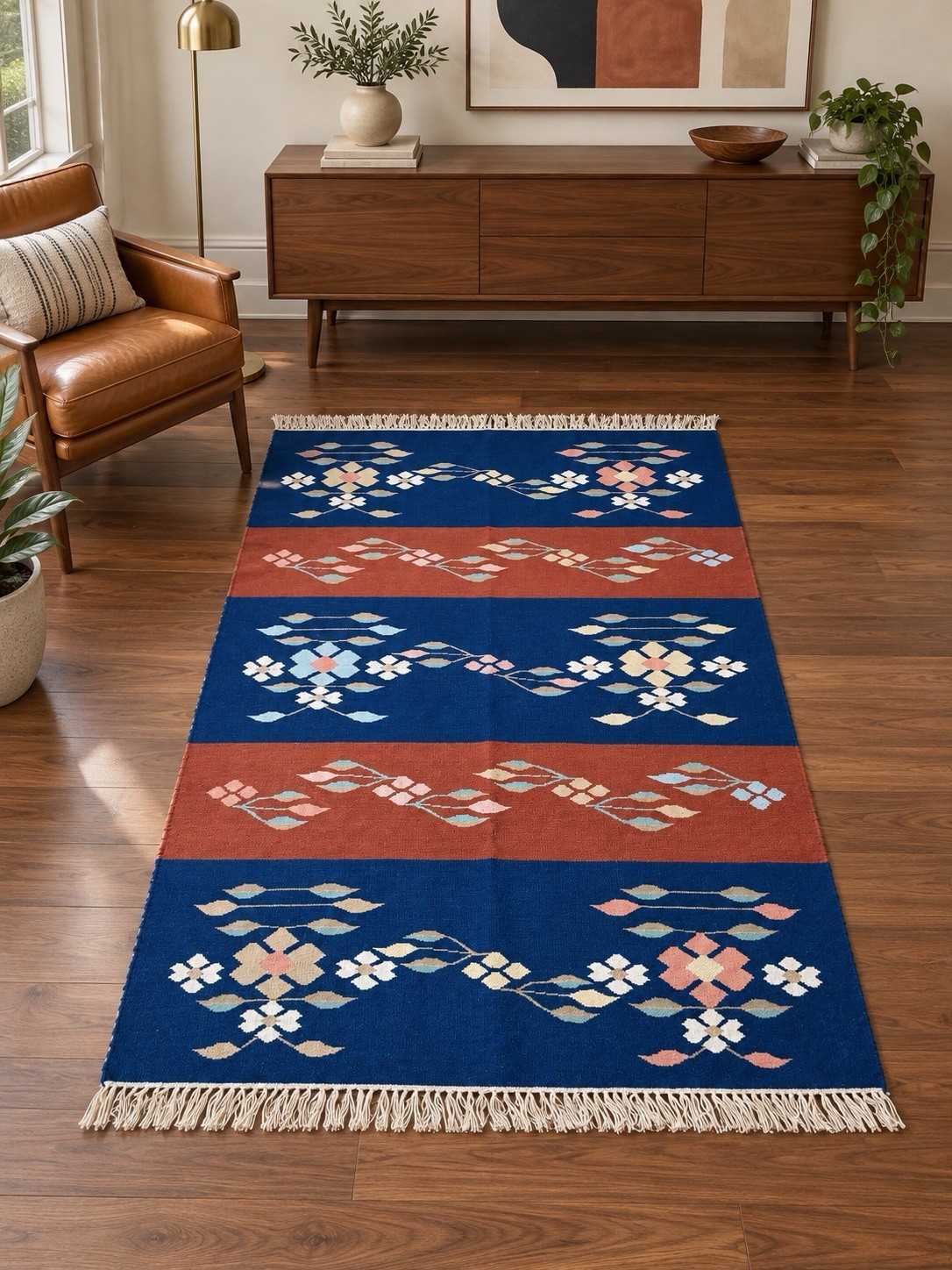 Scandinavian Rollakan Handwoven Wool Flatweave Rug Gorgeous MCM Palette 4x6 Scandinavian Rollakan Handwoven Wool Flatweave Rug Gorgeous MCM Palette 4x6