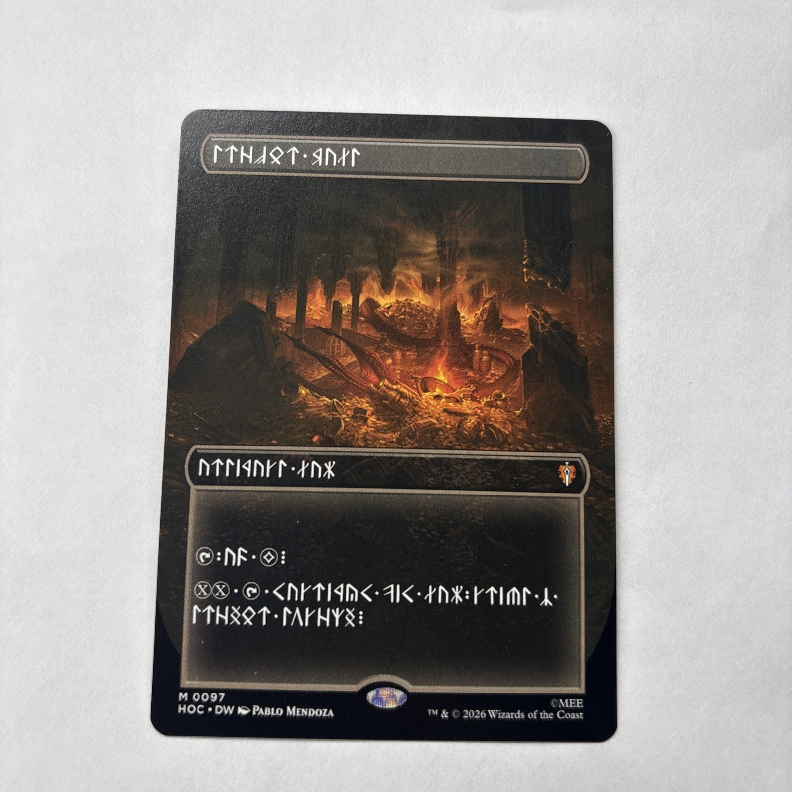 Treasure Vault - Dwarven Language - The Hobbit HOC 0097 MINT Borderless Treasure Vault - Dwarven Language - The Hobbit HOC 0097 MINT Borderless