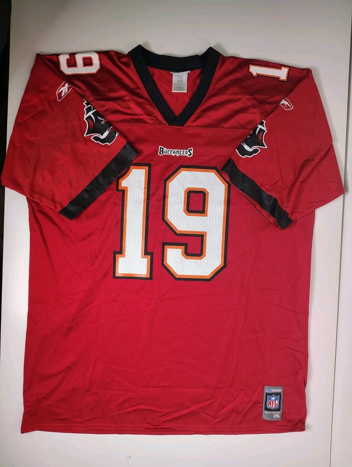 VTG Keyshawn Johnson #19 Tampa Bay Buccaneers Reebok NFL Jersey 2XL