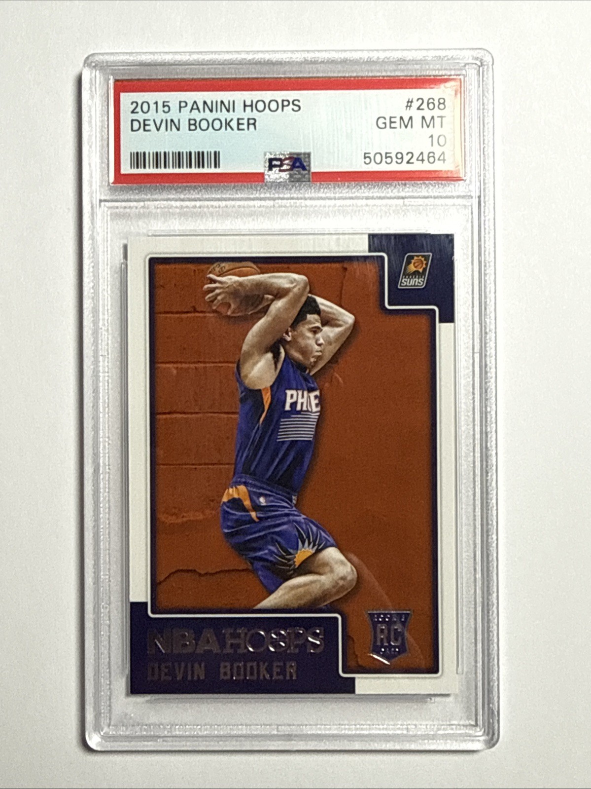 2015-16 NBA Hoops #268 DEVIN BOOKER Rookie (RC) PSA 10 - Gem Mint 2015-16 NBA Hoops #268 DEVIN BOOKER Rookie (RC) PSA 10 - Gem Mint