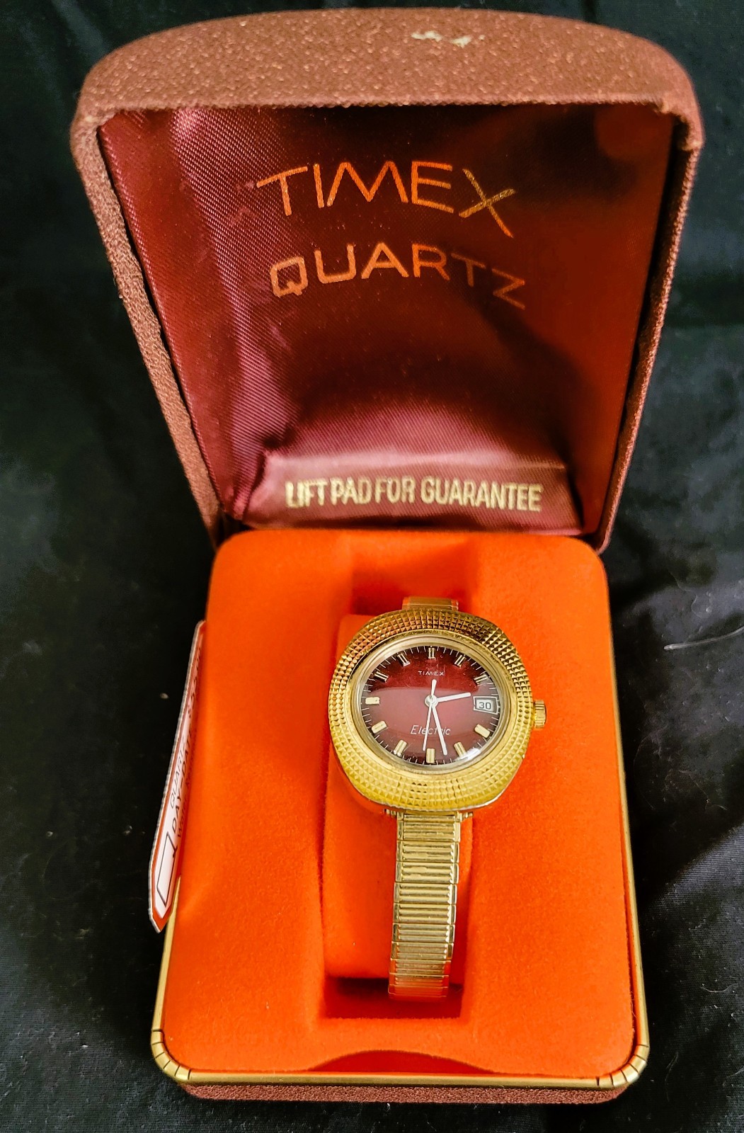 Vintage 1970s Timex Quartz Waterproof Watch W/ Box, Warranty, Owner\'s Guide