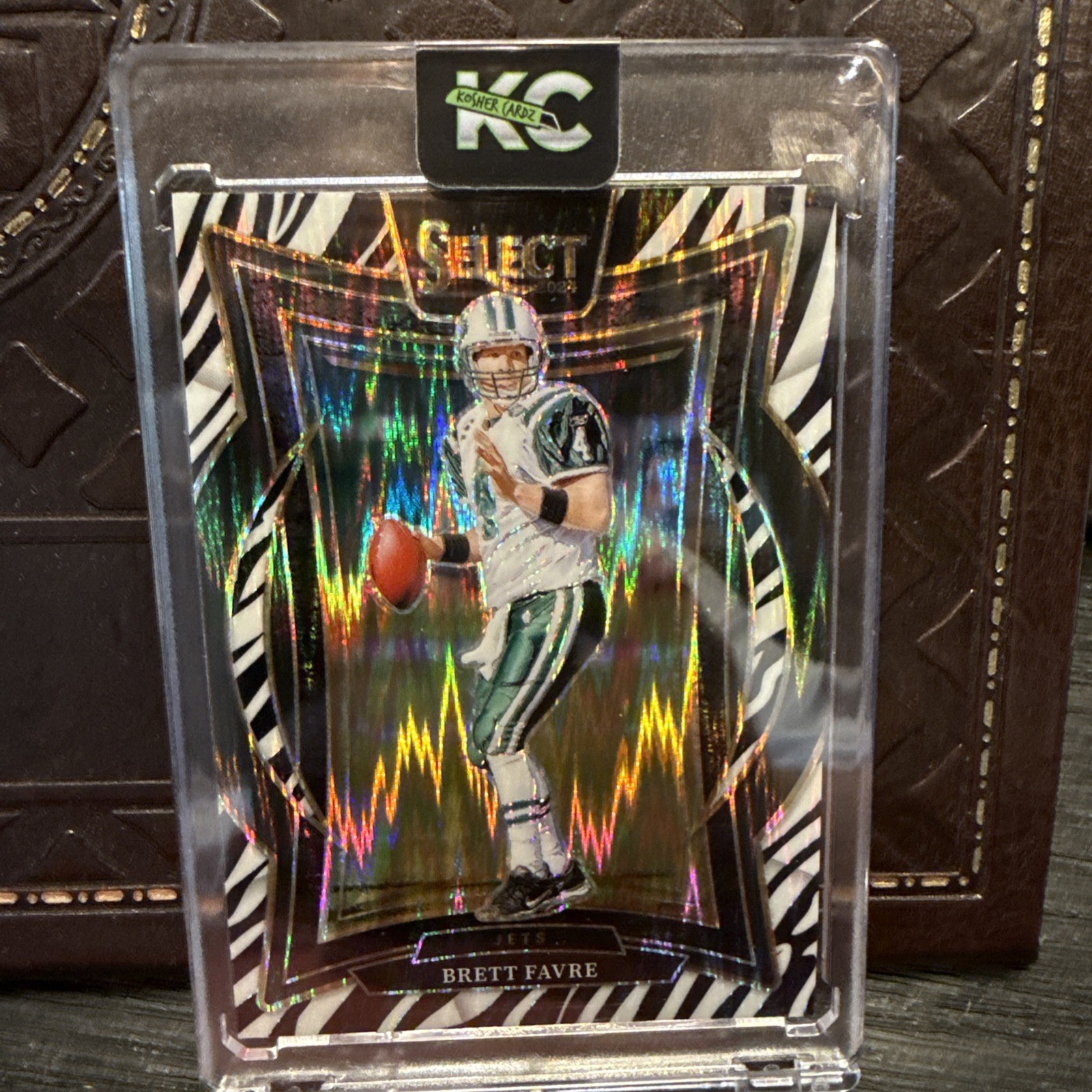2024 Panini Select - Concourse Brett Favre #12 Zebra Shock Prizm 2024 Panini Select - Concourse Brett Favre #12 Zebra Shock Prizm
