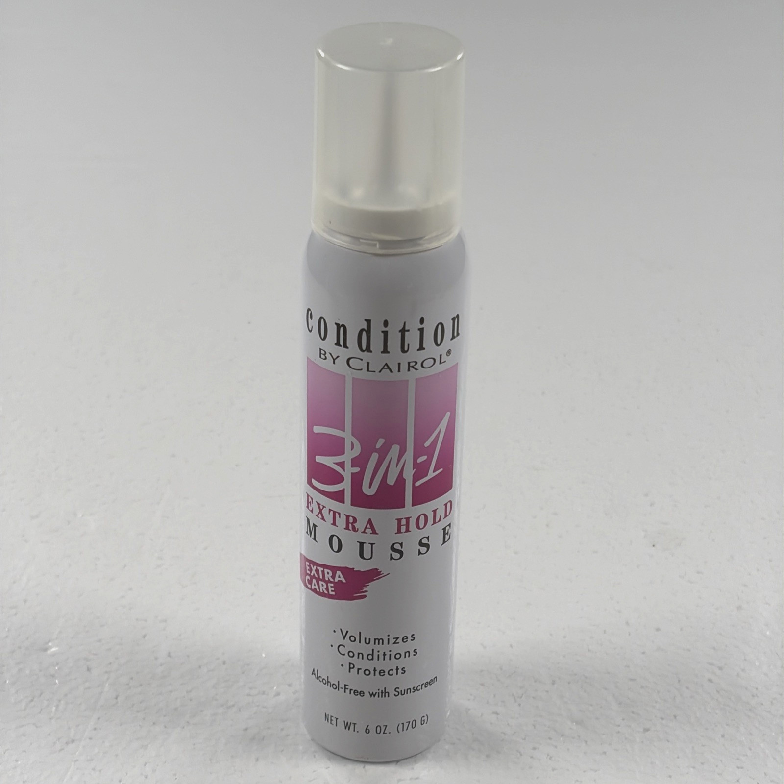 Vintage Clairol Condition 3-in-1 Extra Hold Mousse Extra Care Sunscreen 6 oz