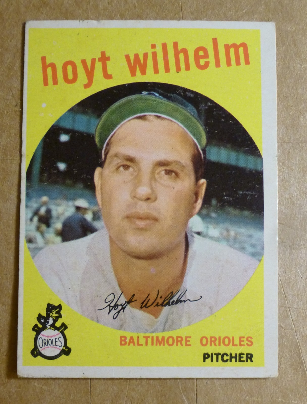 1959 Topps Hoyt Wilhelm #349 1959 Topps Hoyt Wilhelm #349