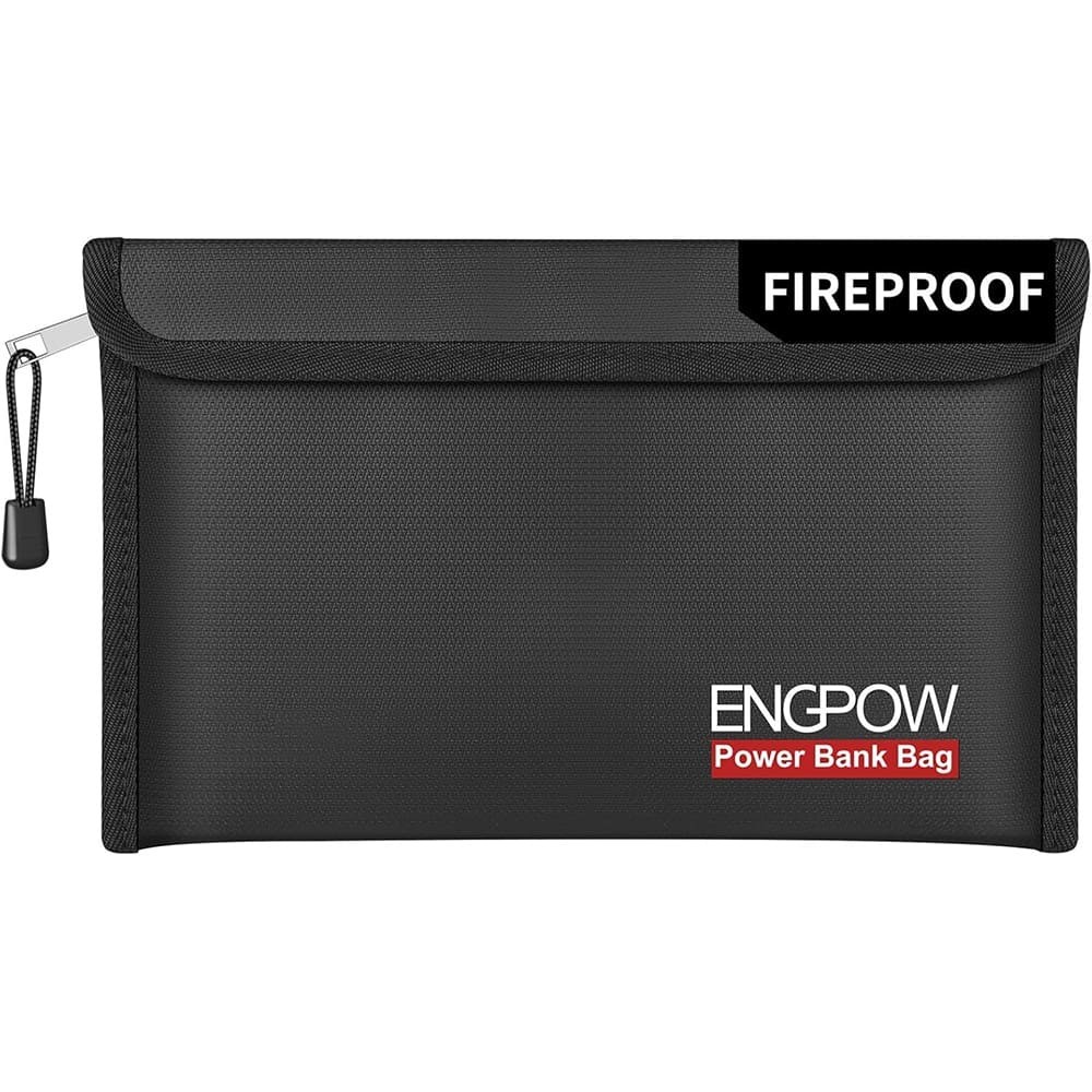 ENGPOW Fireproof Battery Safety Bag Power Bank Storage Charging Pouch
