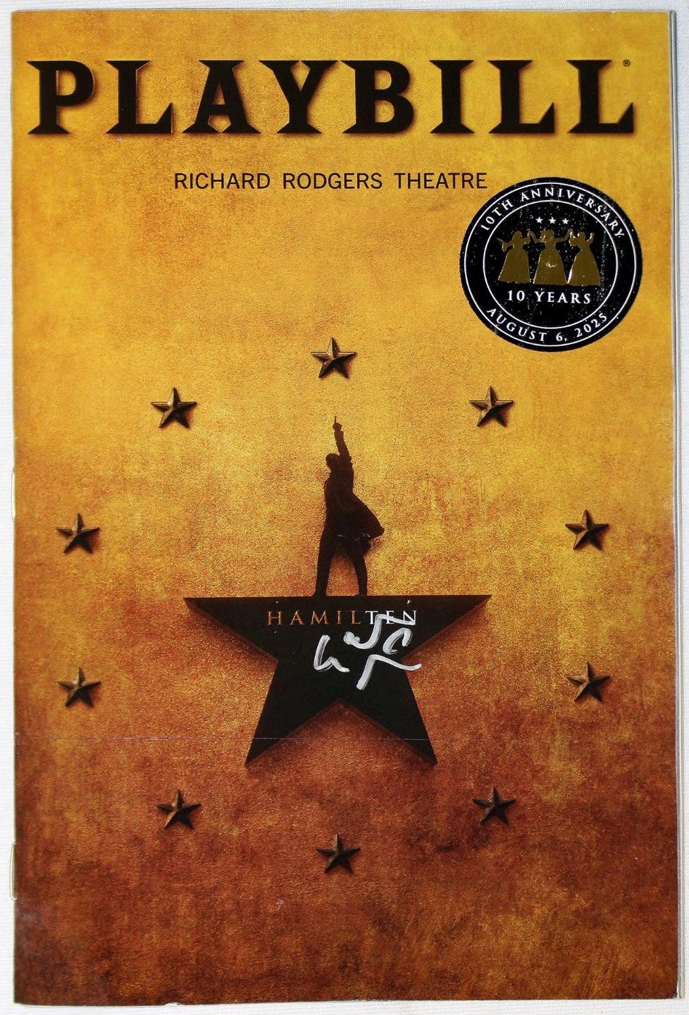 HAMILTON Lin-Manuel Miranda Signed HAMILTEN 10 Anniversary Playbill FleaBay