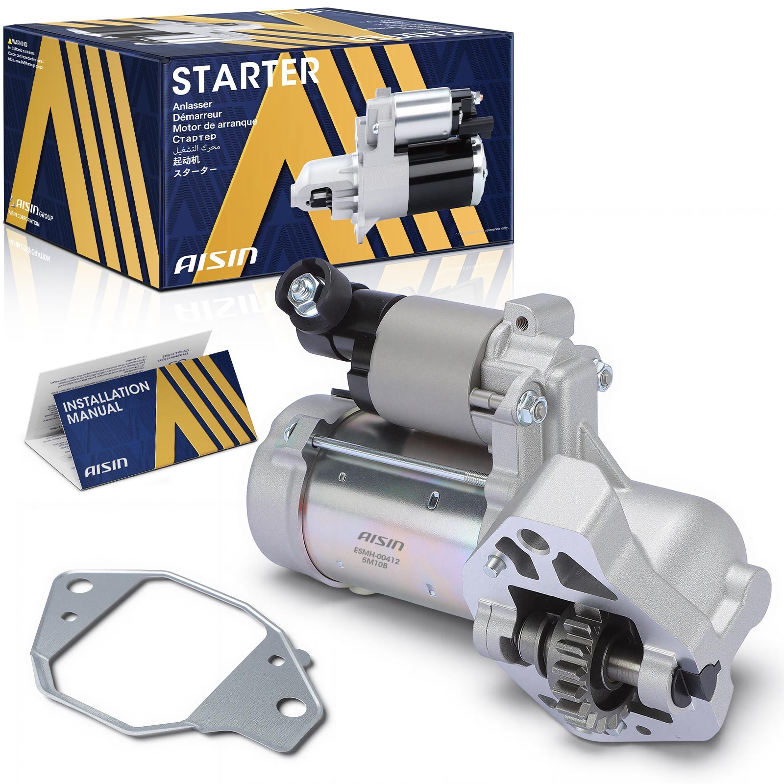 AISIN Starter Motor for Honda Odyssey Acura MDX RDX ZDX 2010-2018 V6 3.5L 3.7L
