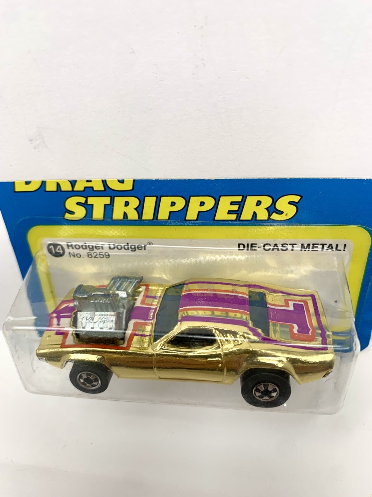 Vintage 1970 Hot Wheels Gold Chrome Rodger Dodger cut bp blackwall  - MINT 