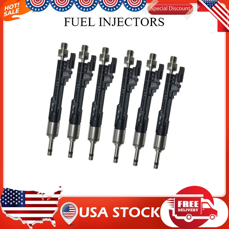 6PCS FUEL INJECTORS 13647639994 FOR BMW F23 F30 F80 F82 F83 E84 M3 M4 X1 FJ1178