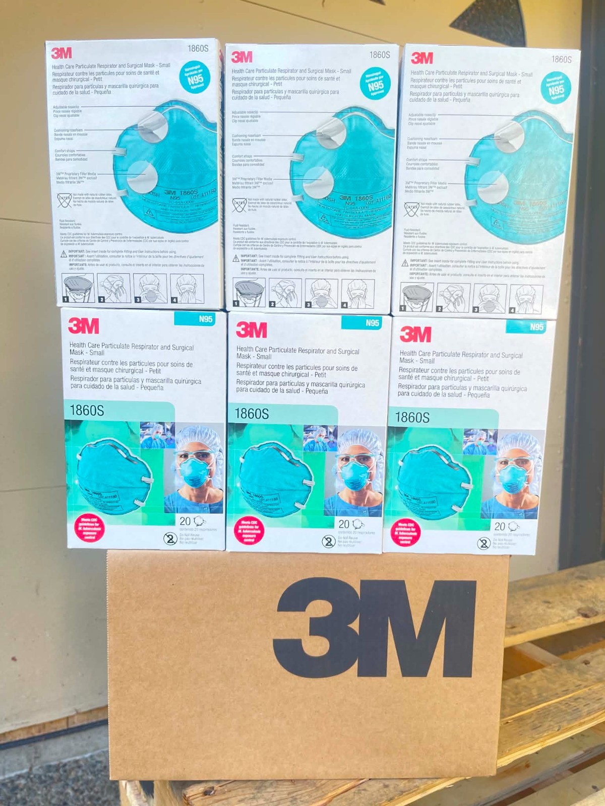 3M 1860S Small Particulate Respirator and Surgical Mask, N95, 120 ct per case 3M 1860S Small Particulate Respirator and Surgical Mask, N95, 120 ct per case
