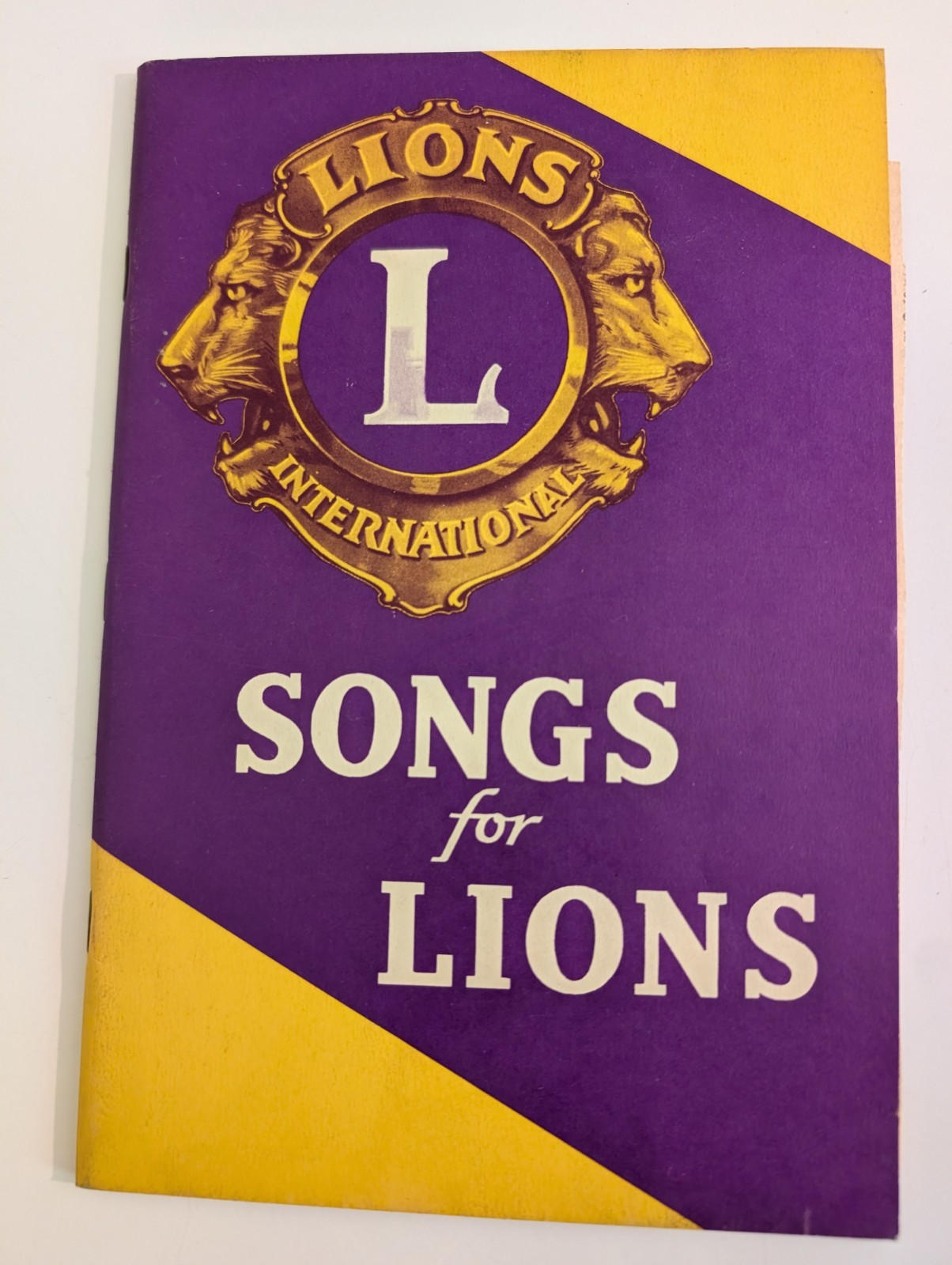 Vintage Songs For Lions Songbook- Intl. Assoc. of Lions Clubs - 5th Edition 1948 Vintage Songs For Lions Songbook- Intl. Assoc. of Lions Clubs - 5th Edition 1948
