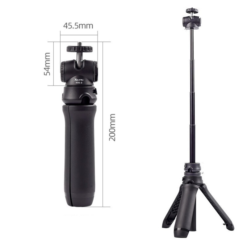 Tripod Stand Extendable Selfie Holder 360° Adjustable Cold Shoe For Camera/DSLR