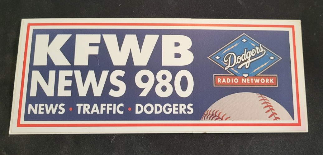 Vintage L.A.Radio KFWB Los Angeles LA Dodger Sticker MLB Baseball Vintage L.A.Radio KFWB Los Angeles LA Dodger Sticker MLB Baseball