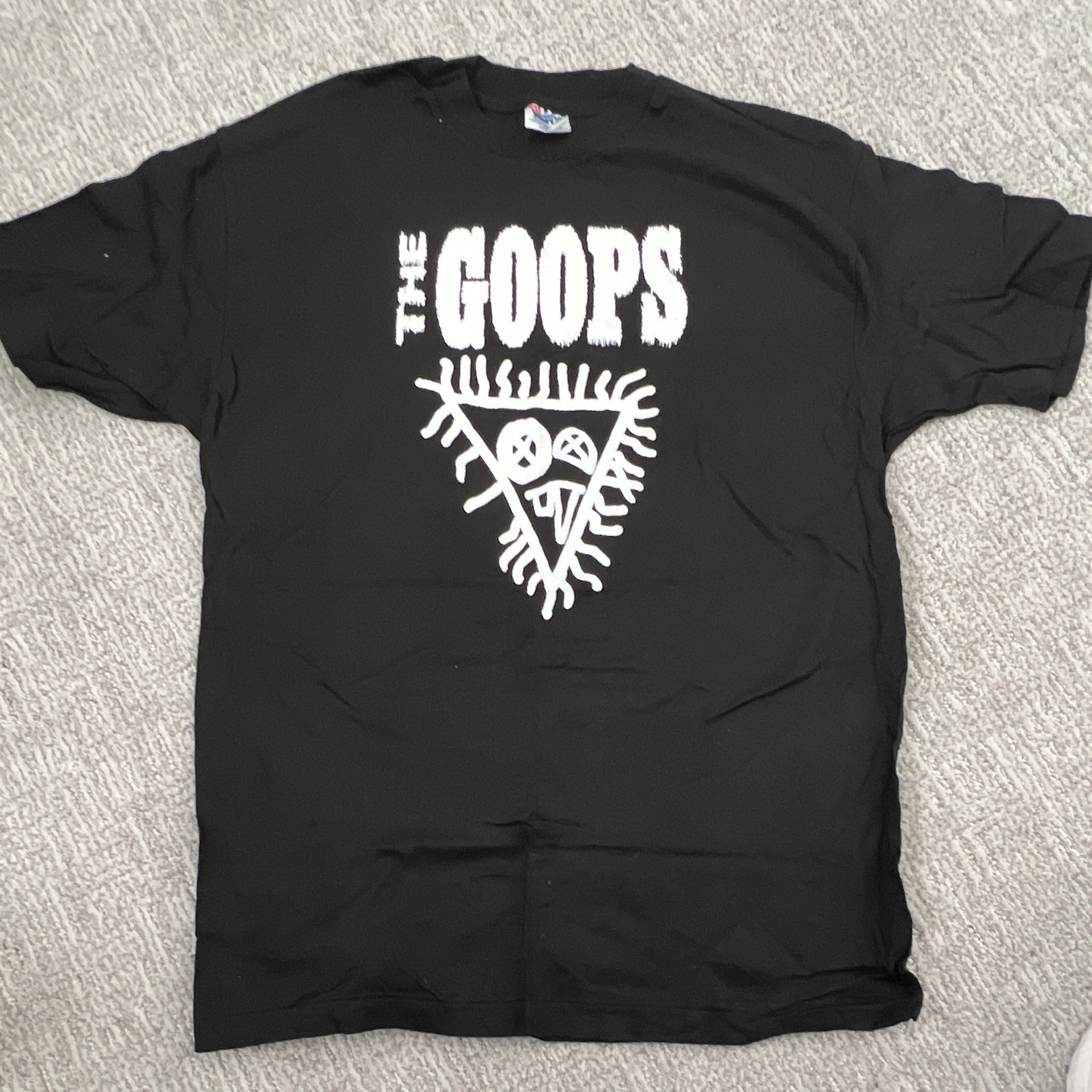 The Goops NYC Punk Rock Vintage Black T-shirt, Adult L, 1990s Tour Shirt