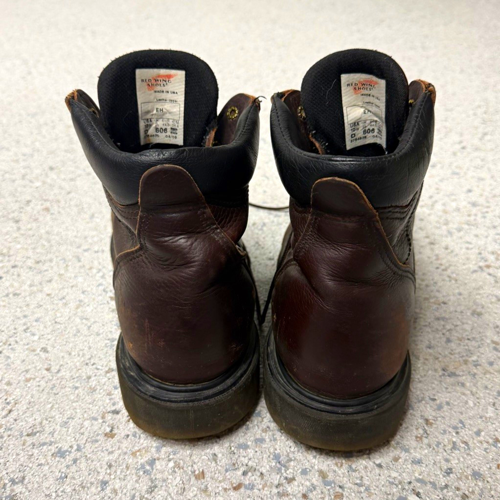Red Wing Shoes 606 EH Brown Leather Lace-Up Work Boots Men’s 10.5 D