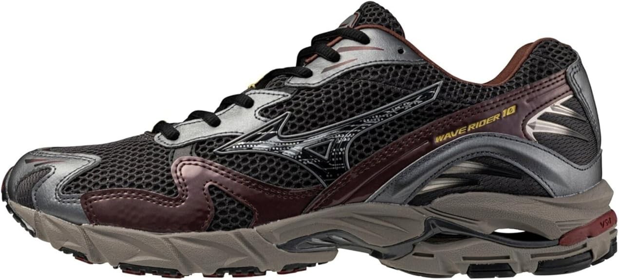 MIZUNO WAVE RIDER 10 Casual Sneakers D1GA2431 Dark Gray/Black/Brown