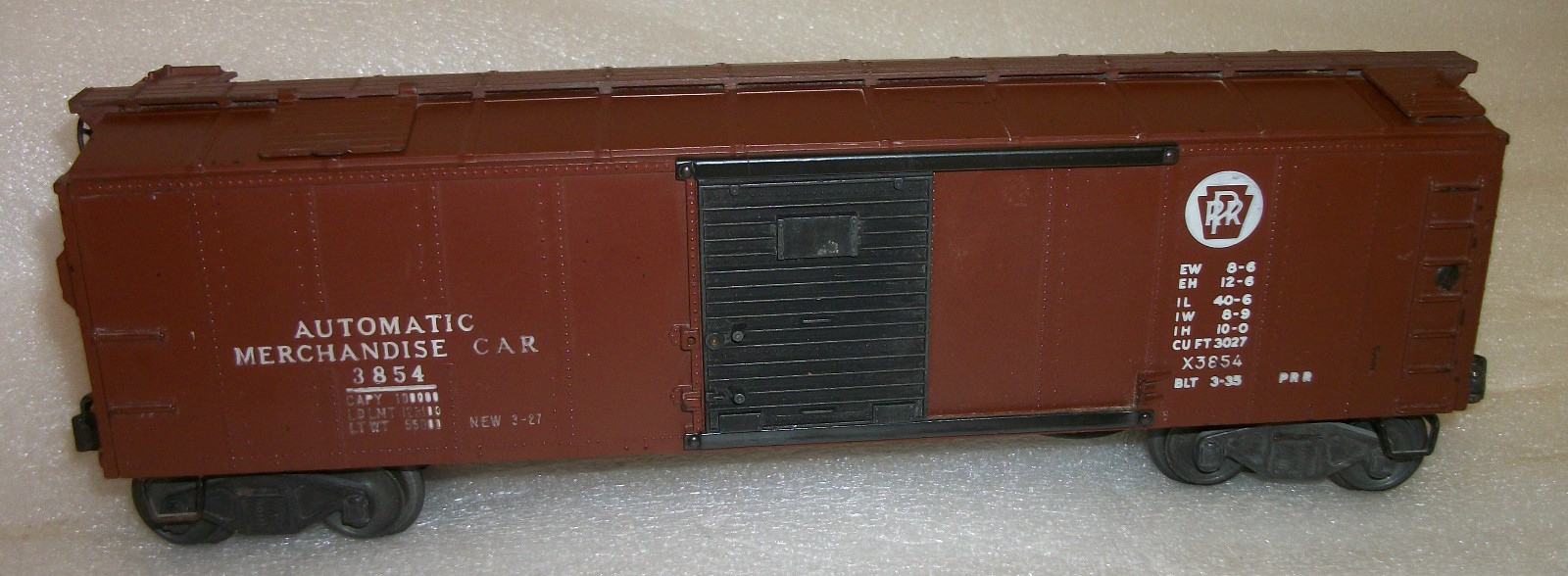 LIONEL POSTWAR 3854 SCARCE AUTOMATIC MERCHANDISE CAR EXCEELLENT PLUS