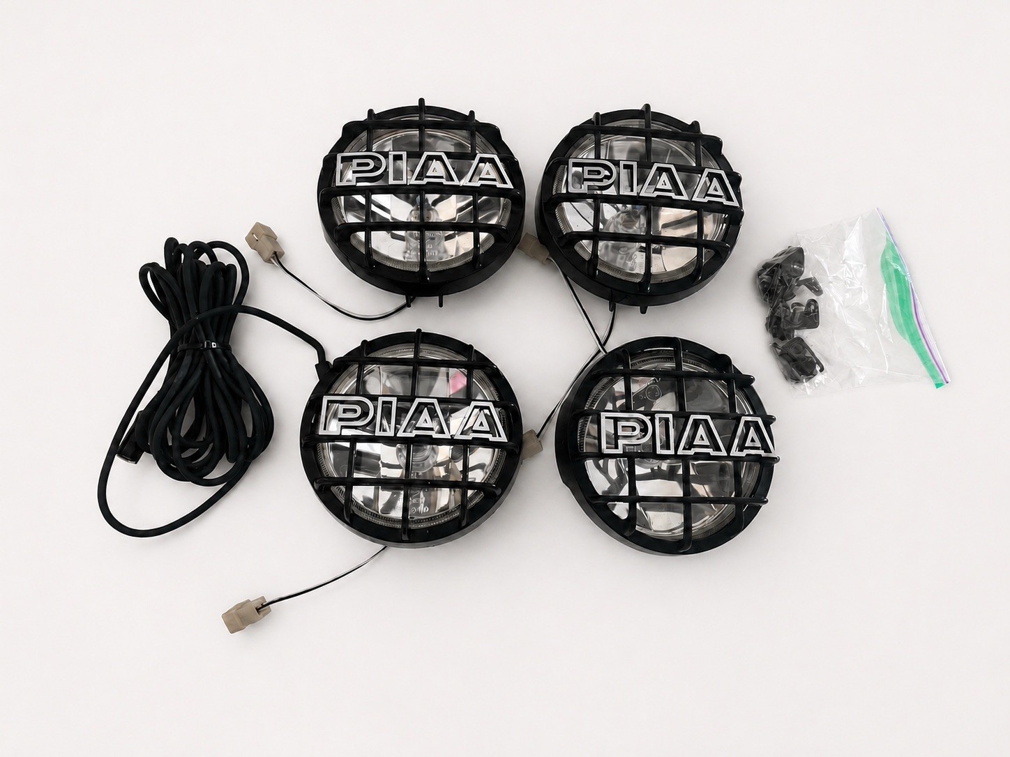 Set Of 4 VINTAGE PIAA 599 Driving Fog Lights System PERIOD CORRECT HALOGEN