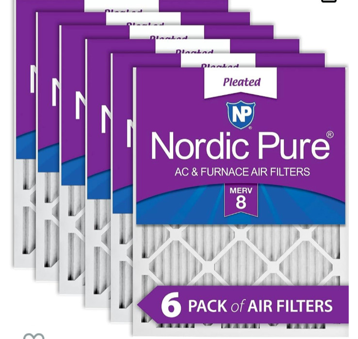 Nordic Pure 15x20x1 Pleated Air Filters Replacement for HVAC AC 6 Pack