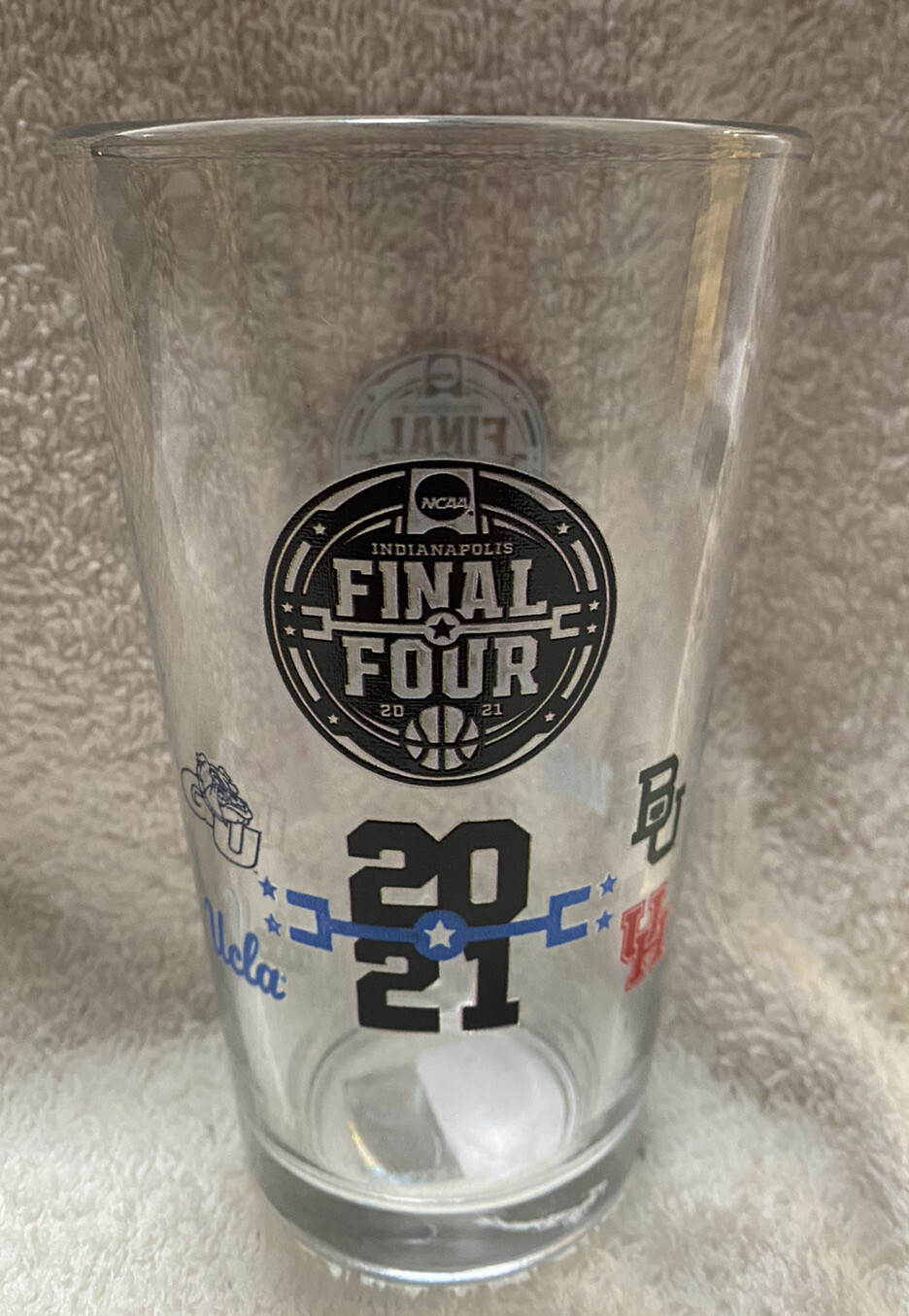 2021 FINAL FOUR PINT GLASS Gonzaga Bulldogs Baylor Bears Houston Cougars UCLA