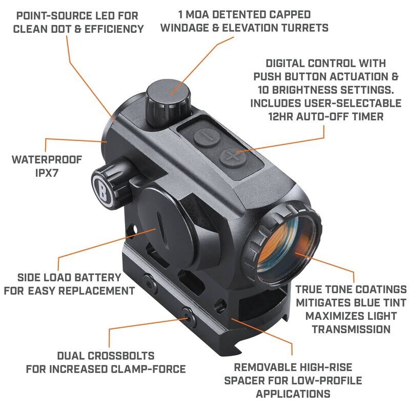 Bushnell TRS-125 3 MOA Reticle Red Dot Sight