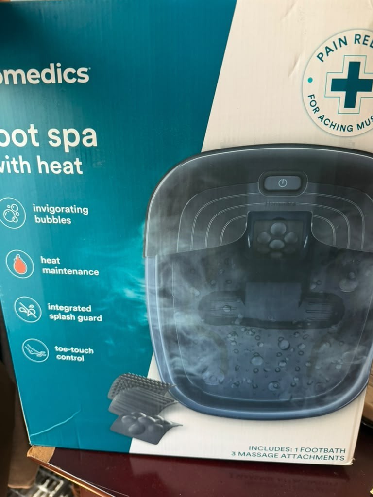 HoMedics Bubble Bliss Deluxe Heated Foot Spa Bath with Massage & Bubbles - Black HoMedics Bubble Bliss Deluxe Heated Foot Spa Bath with Massage & Bubbles - Black