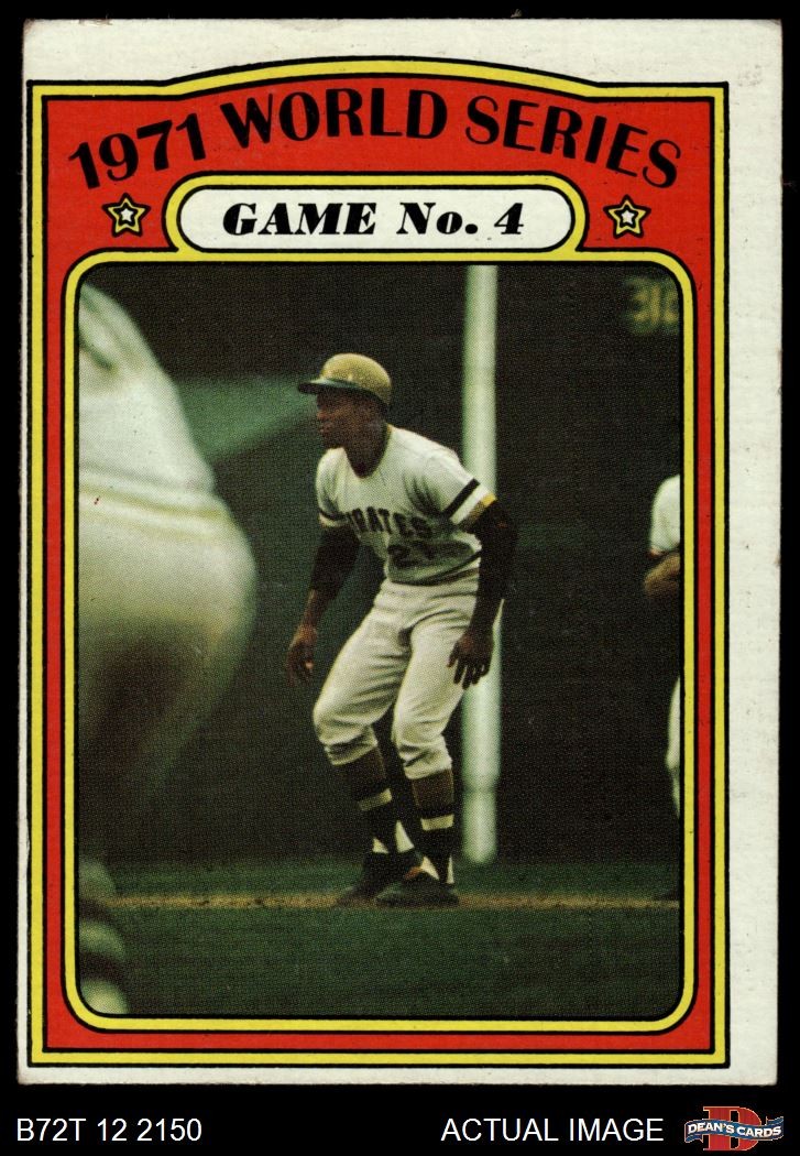 1972 Topps #226 Roberto Clemente 1971 World Series - Game #4 3 - VG 1972 Topps #226 Roberto Clemente 1971 World Series - Game #4 3 - VG