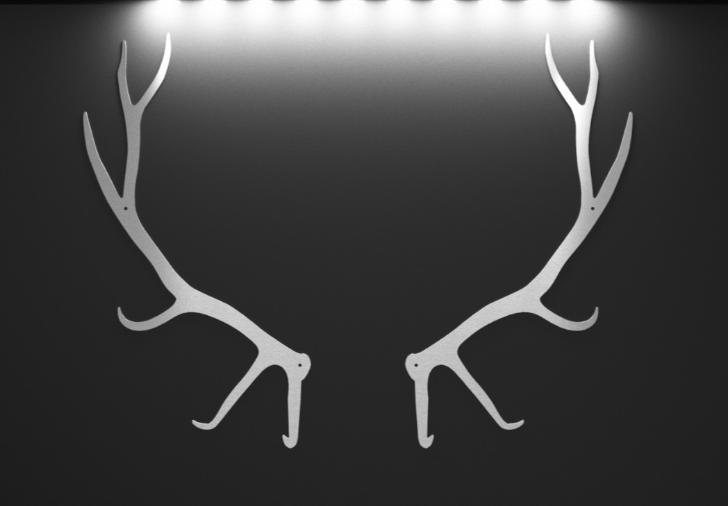 Steel Elk Antlers Wall Art, Bull Elk Rack, Hunting Gift, Cabin Decor