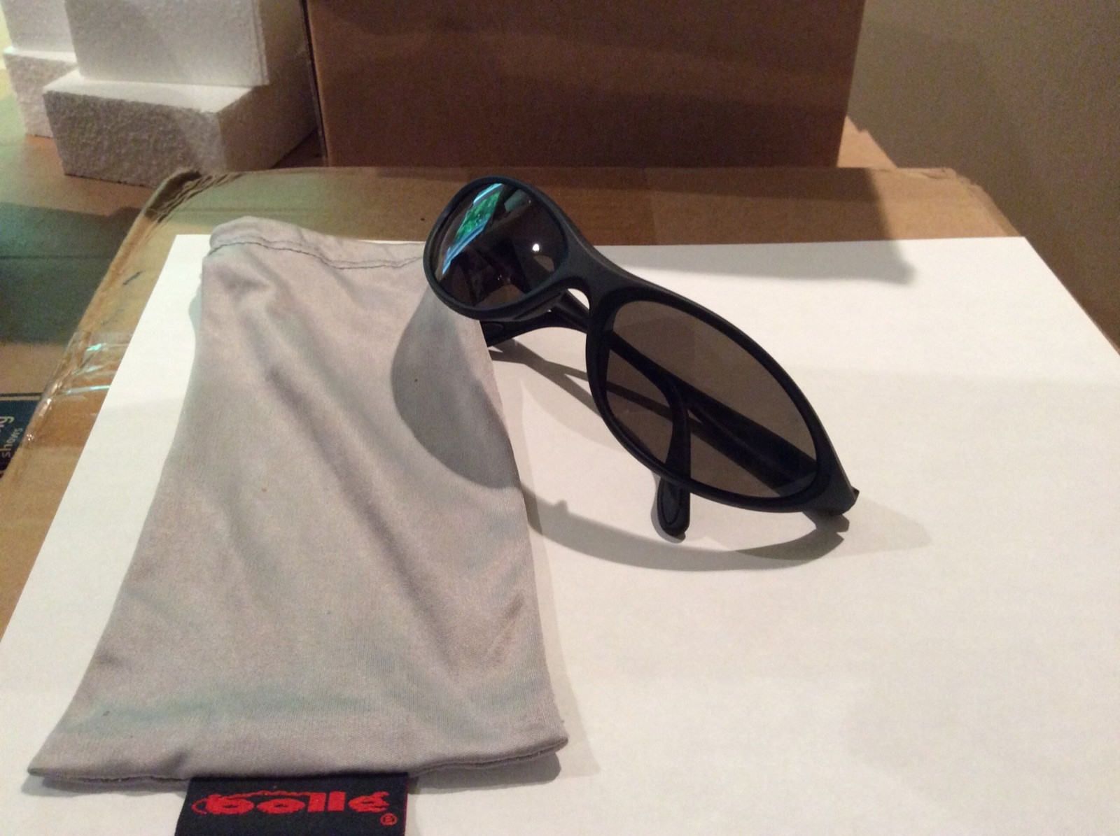 Bolle ASP Matte Black TNS  Sport Wrap Sunglasses Made France