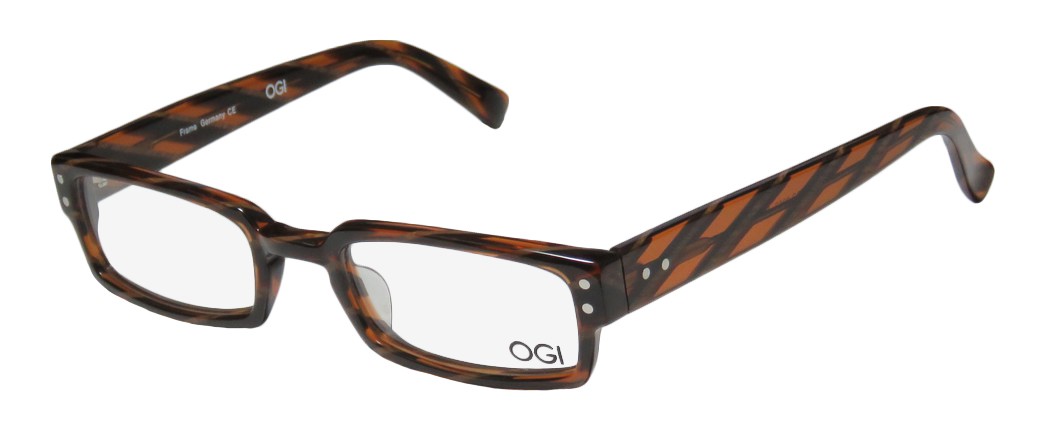 NEW OGI 9063 GLASSES 50-21-145 FULL-RIM UNISEX 426 PLASTIC BROWN RECTANGULAR