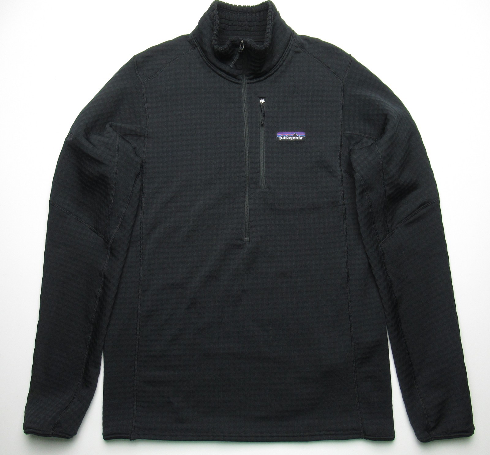 Patagonia R1 Fleece Pullover Embroidered Black 40110 Mens Small / 