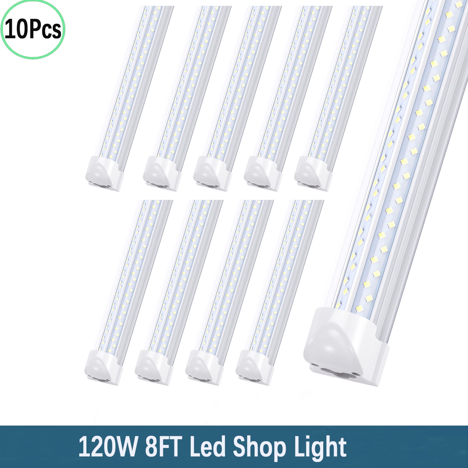 10 Pack 8FT 120W Led Tube Light T8 Integrate 8 Foot Led Shop Light Fixture Bulbs 10 Pack 8FT 120W Led Tube Light T8 Integrate 8 Foot Led Shop Light Fixture Bulbs
