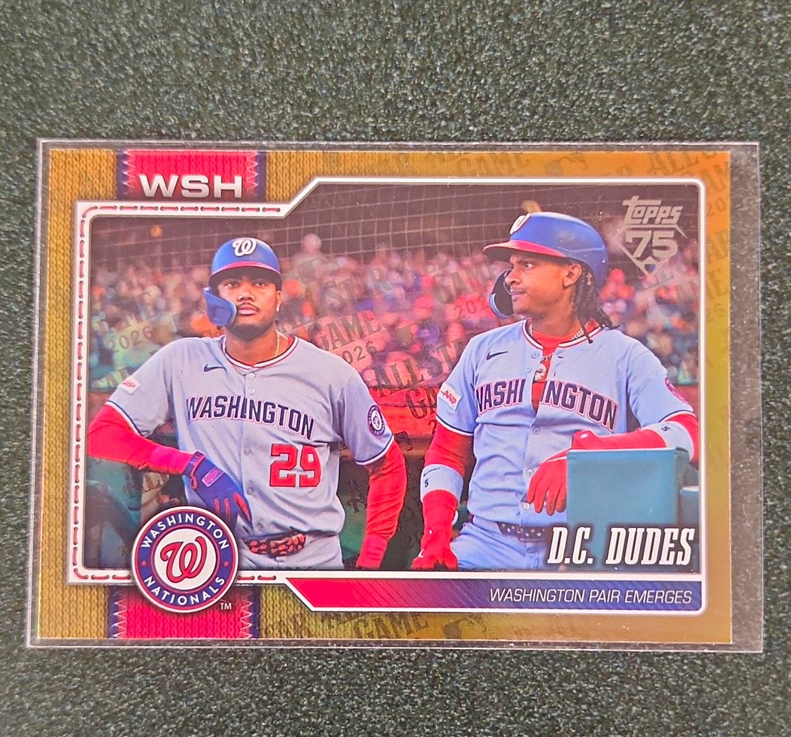 Topps 2026 Series 2 D.C. Dudes #499 C.J. Abrams James Wood Gold 23/50 Topps 2026 Series 2 D.C. Dudes #499 C.J. Abrams James Wood Gold 23/50
