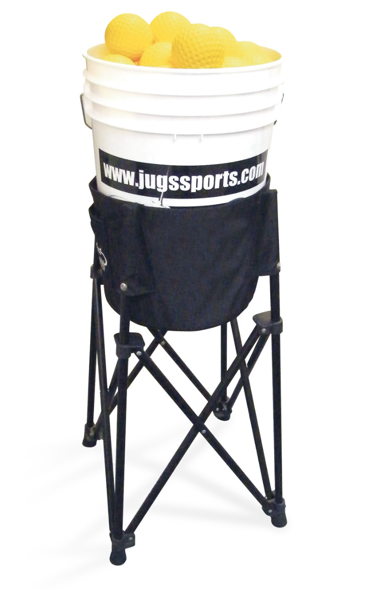 Baseball & Softball bucket holder - Jugs Sports Bucket Plus. Baseball & Softball bucket holder - Jugs Sports Bucket Plus.