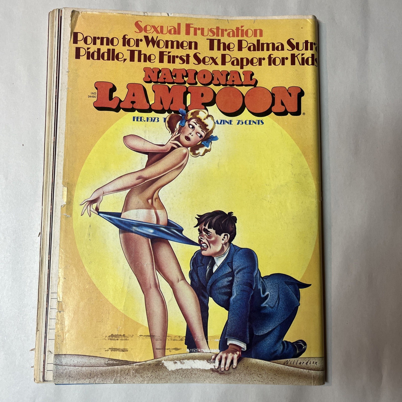 National Lampoon - Feb 1973 - Sexual Frustration Issue RARE UPSIDE DOWN COVER National Lampoon - Feb 1973 - Sexual Frustration Issue RARE UPSIDE DOWN COVER