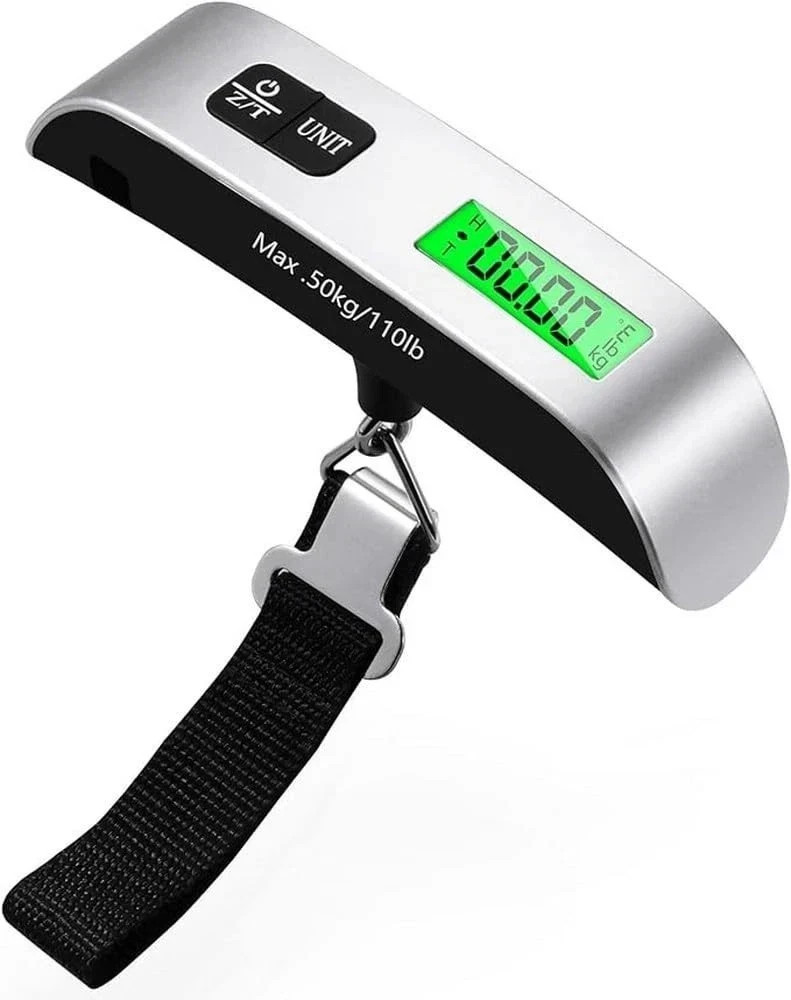 New Luggage Scale 110lb 50kg Portable Travel LCD Digital Hanging Weight No batte