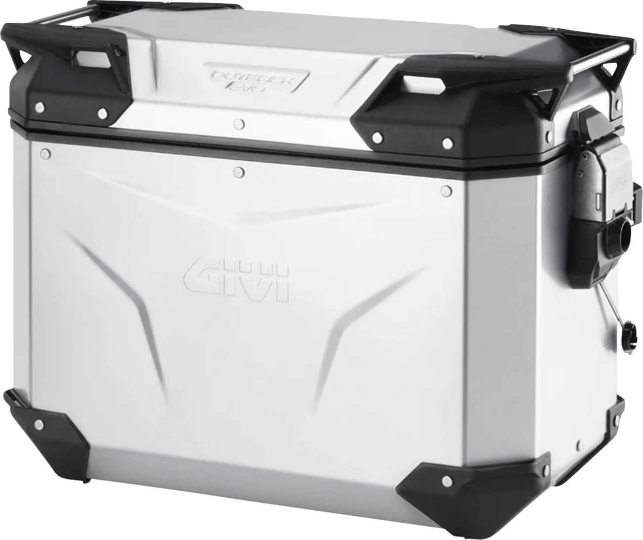 GIVI Fits Outback Evo Side Case - Right - 44 Liter - Silver Anodized OBKEV44AAR
