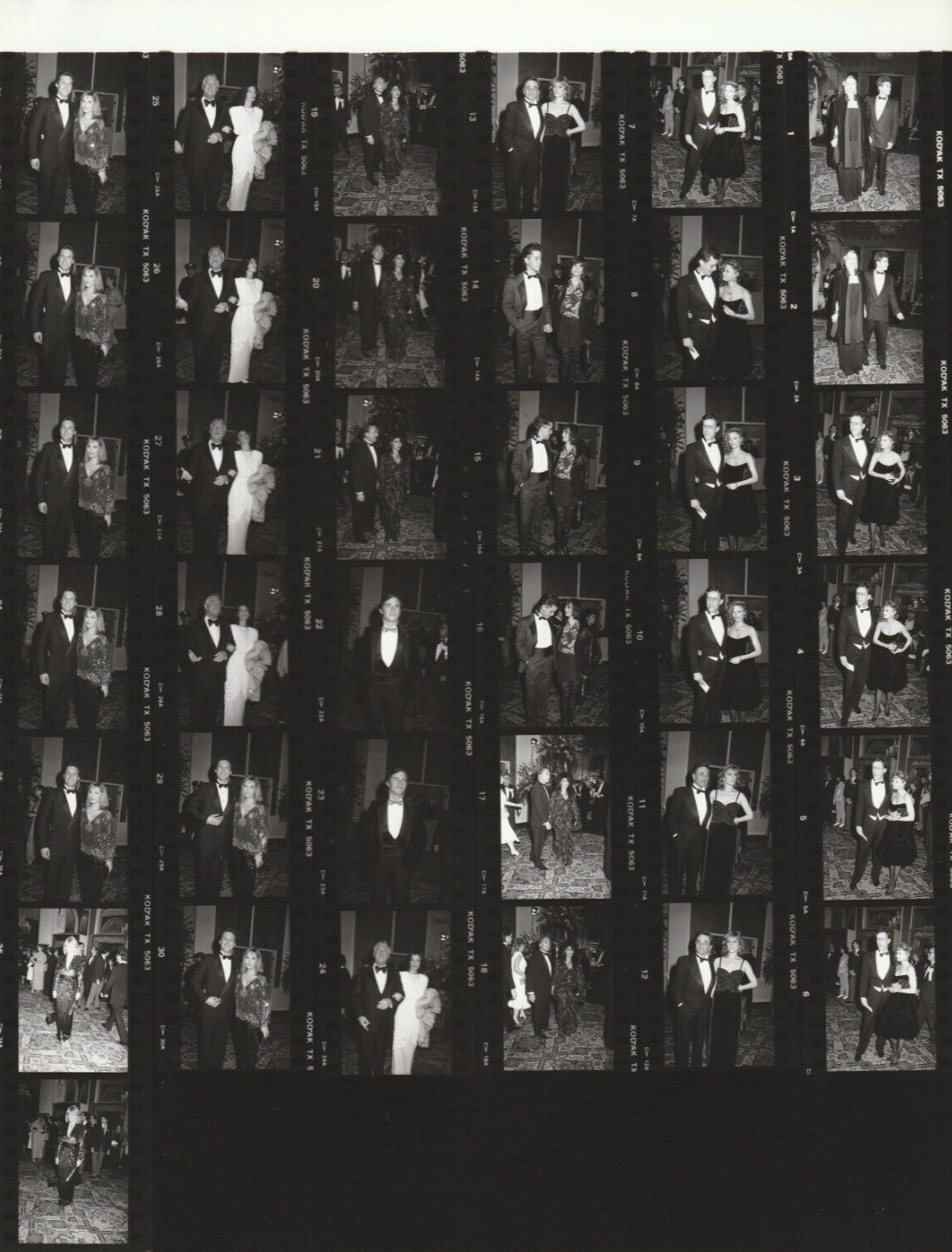 Contact Photo Sheet & Negative Atkins Apollonia Peppard Evans Boxleitner Warren