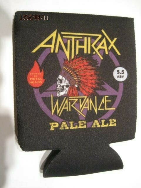 Anthrax Wardance Pale Ale Beer Can Cooler Koozie New 