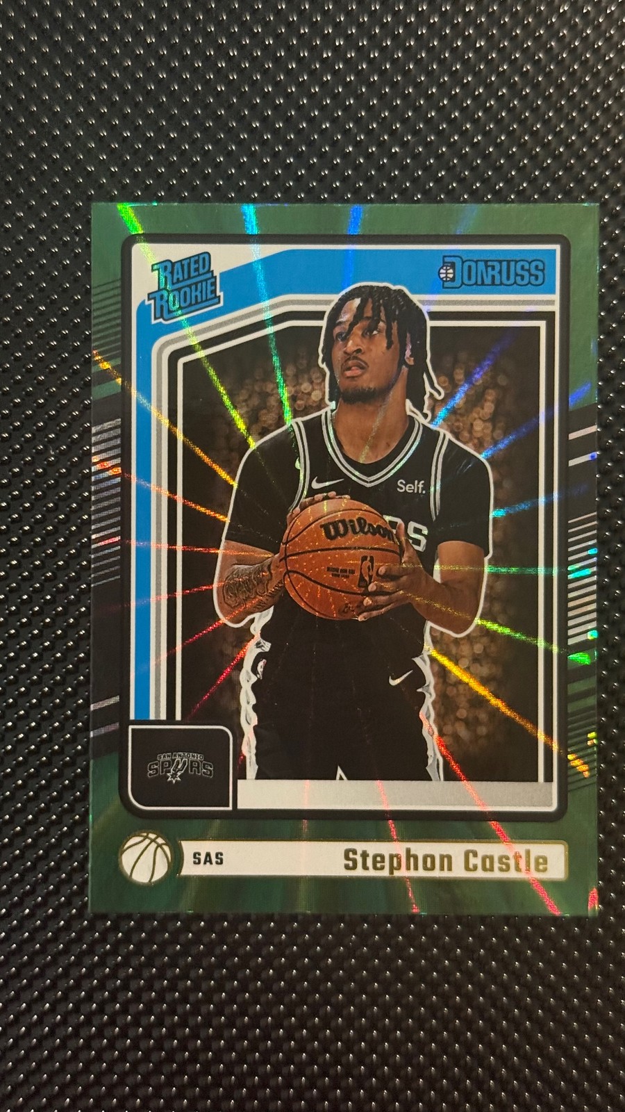 2024-25 Donruss #244 Stephon Castle Holo Green Laser 2024-25 Donruss #244 Stephon Castle Holo Green Laser