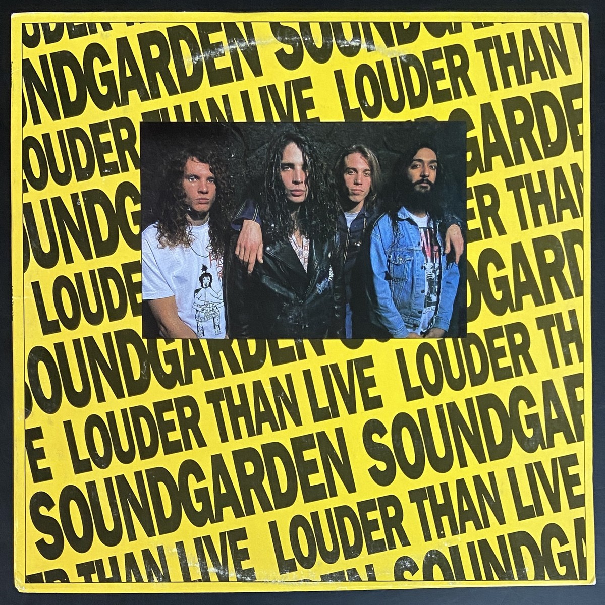SOUNDGARDEN Louder Than Live 1990 White Label Promo Black Vinyl LP