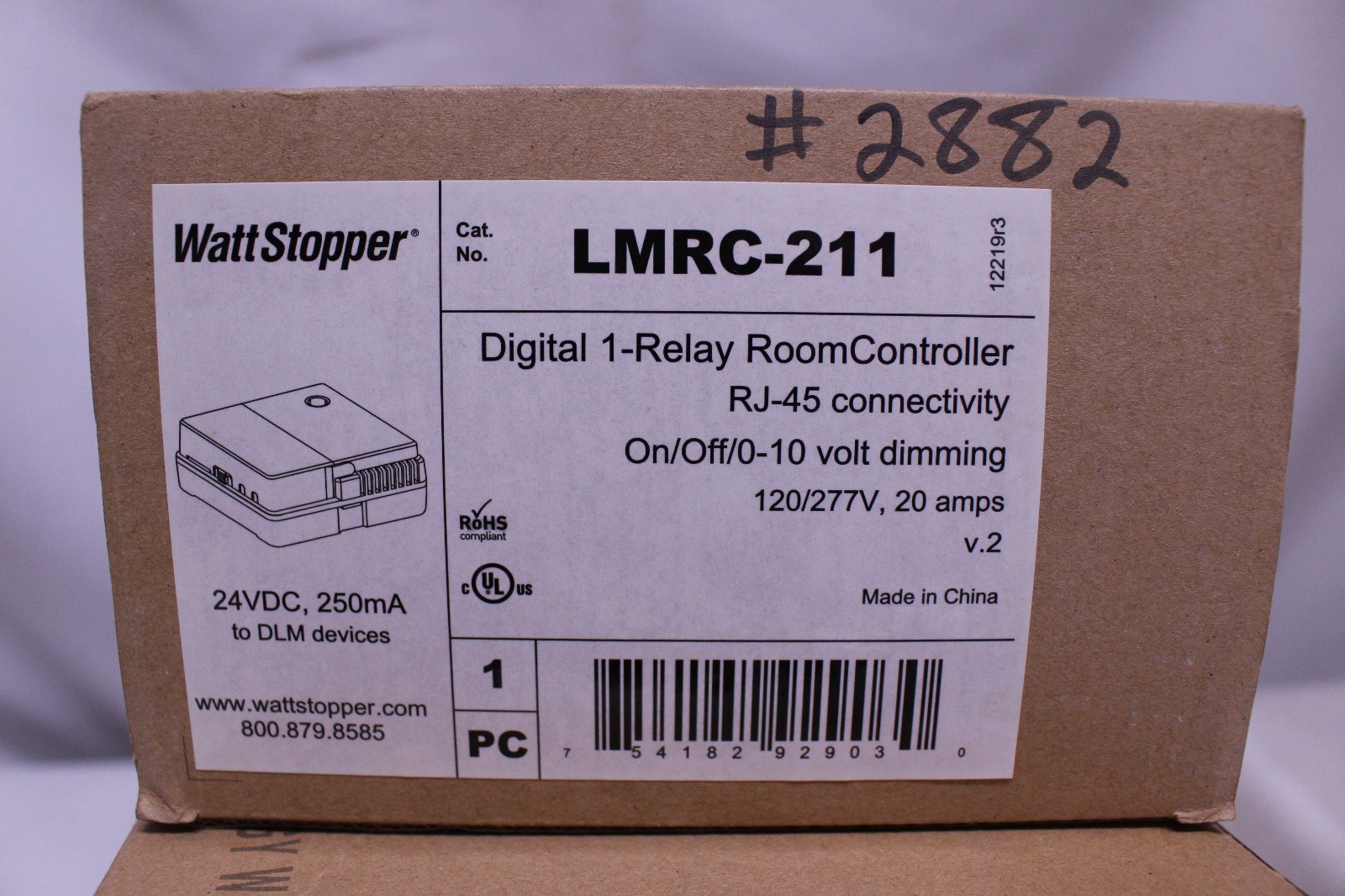Legrand Wattstopper LMRC-211 Single Relay Room Controller 120-277V White NEW Legrand Wattstopper LMRC-211 Single Relay Room Controller 120-277V White NEW