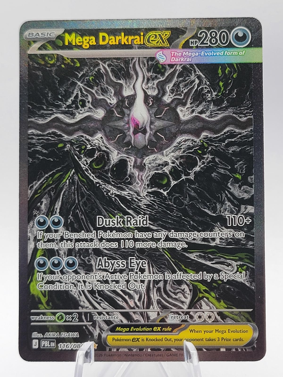 Mega Darkrai ex 116/084 Special Illustration Rare Pitch Black Pokemon Holo NM Mega Darkrai ex 116/084 Special Illustration Rare Pitch Black Pokemon Holo NM