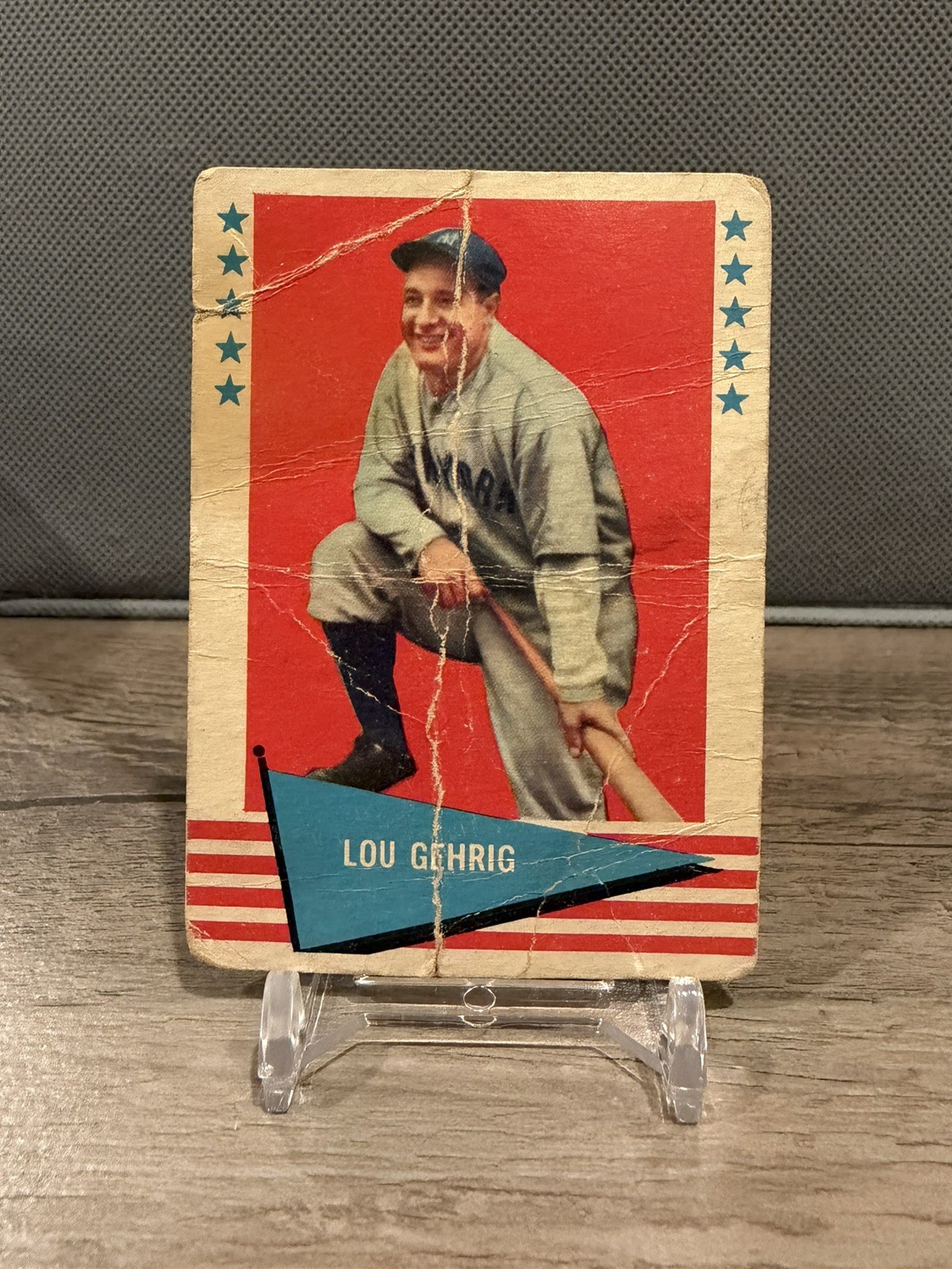1961 Fleer Baseball Greats Lou Gehrig #31 Yankees Poor *Creases*
