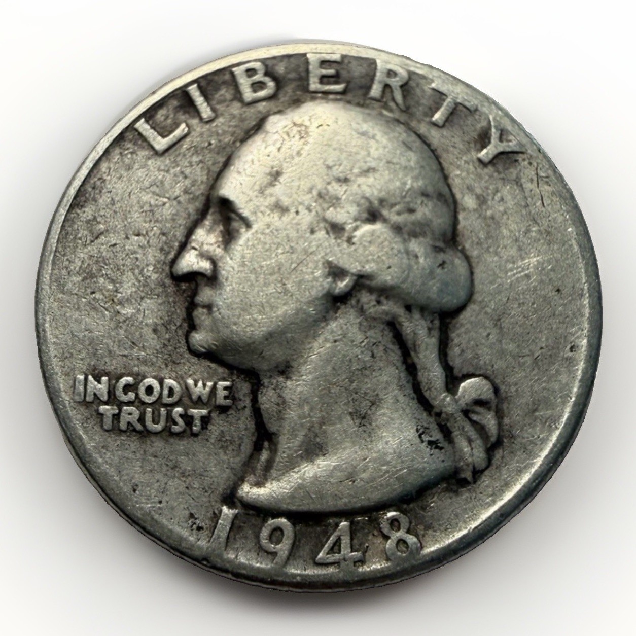 1948-D Washington Silver Quarter (F) *Tougher Post-War Date* 1948-D Washington Silver Quarter (F) *Tougher Post-War Date*